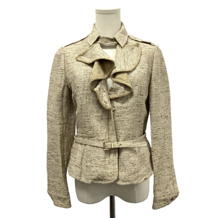 Valentino Valentino Textured Ruffled Belted Jacket Size 8 Size M / US 6-8 / IT 42-44 - 1 Thumbnail