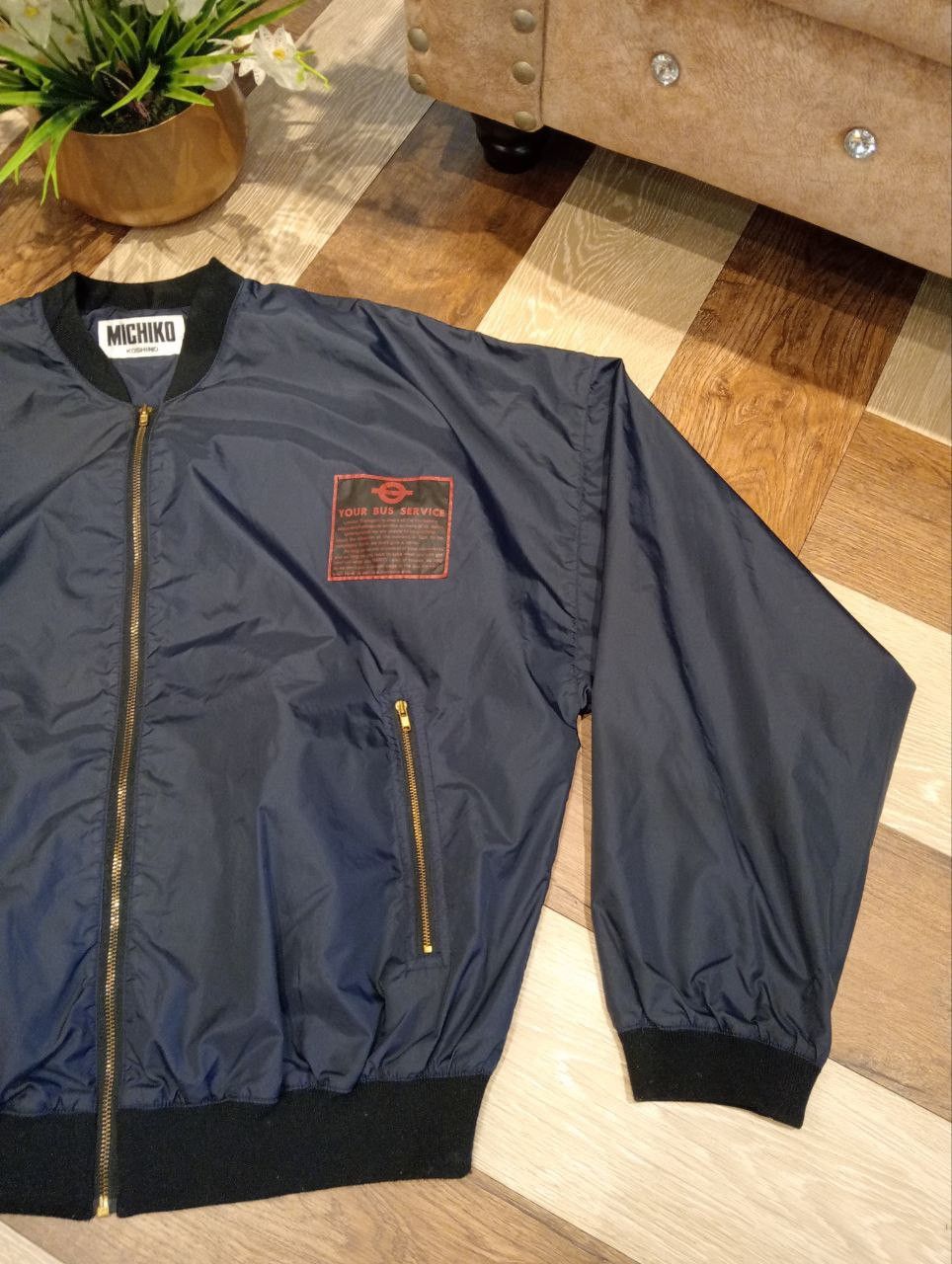 Michiko Koshino London MICHIKO KOSHINO LONDON SPELLOUT NYLON JACKET - FREE SIZE Size US L / EU 52-54 / 3 - 5 Thumbnail