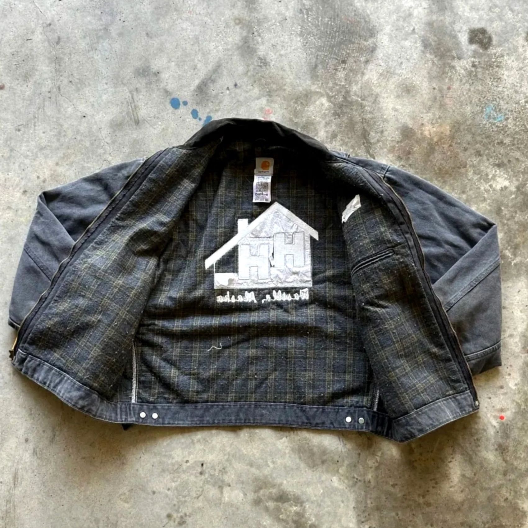 Carhartt VINTAGE Carhartt J97 PTL Petrol Gray Blanket Lined Detroit Jacket Size L Mens Gray Jacket Size US L / EU 52-54 / 3 - 4 Thumbnail