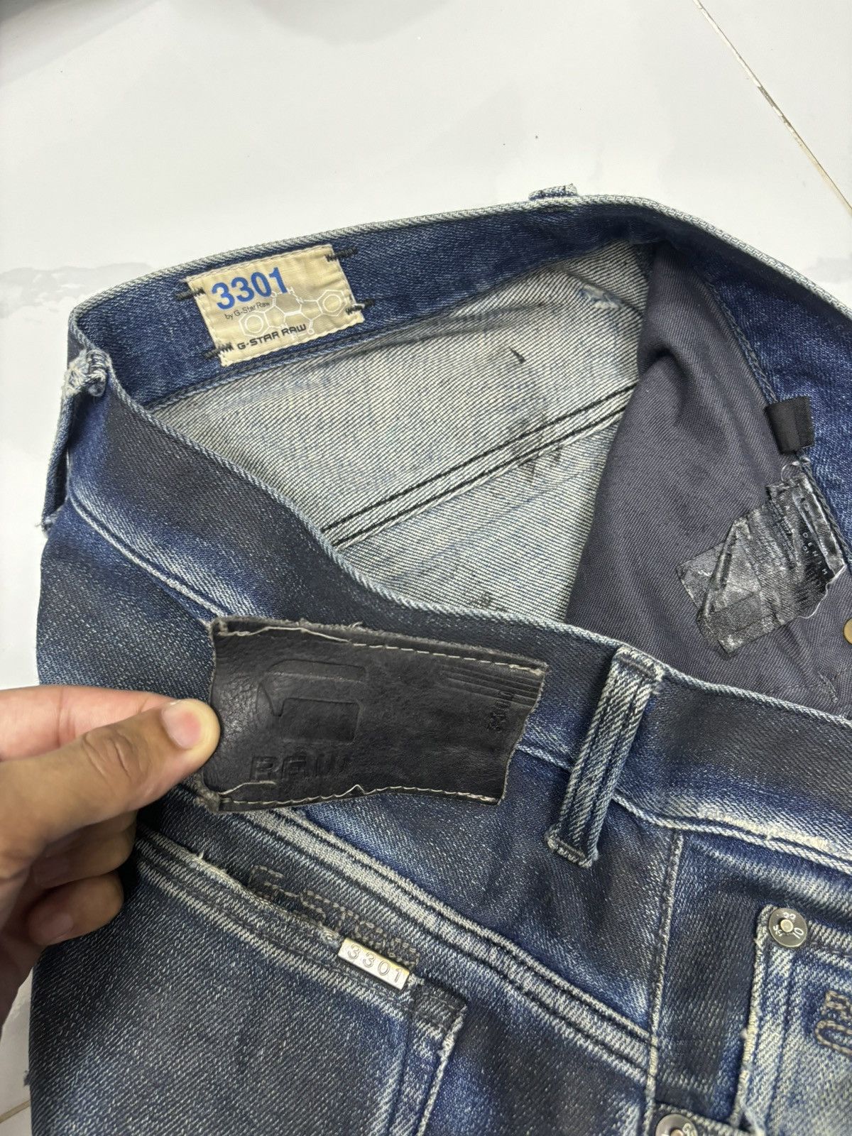 G-Star G-Star Raw Waxed Distressed Denim Rick Owen’s Style Size US 32 / EU 48 - 10 Thumbnail