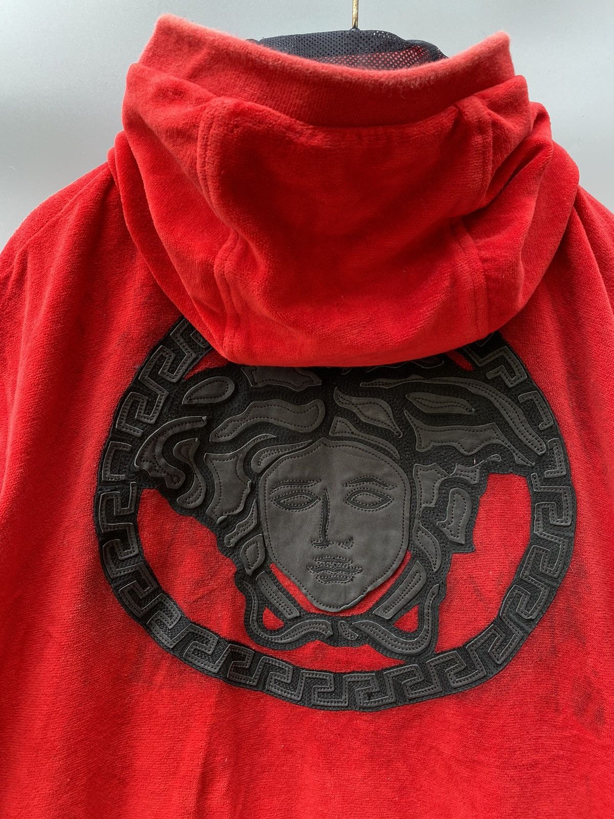 Versace Versace Velour Track Jacket with Leather Patch Medusa Size US M / EU 48-50 / 2 - 3 Thumbnail