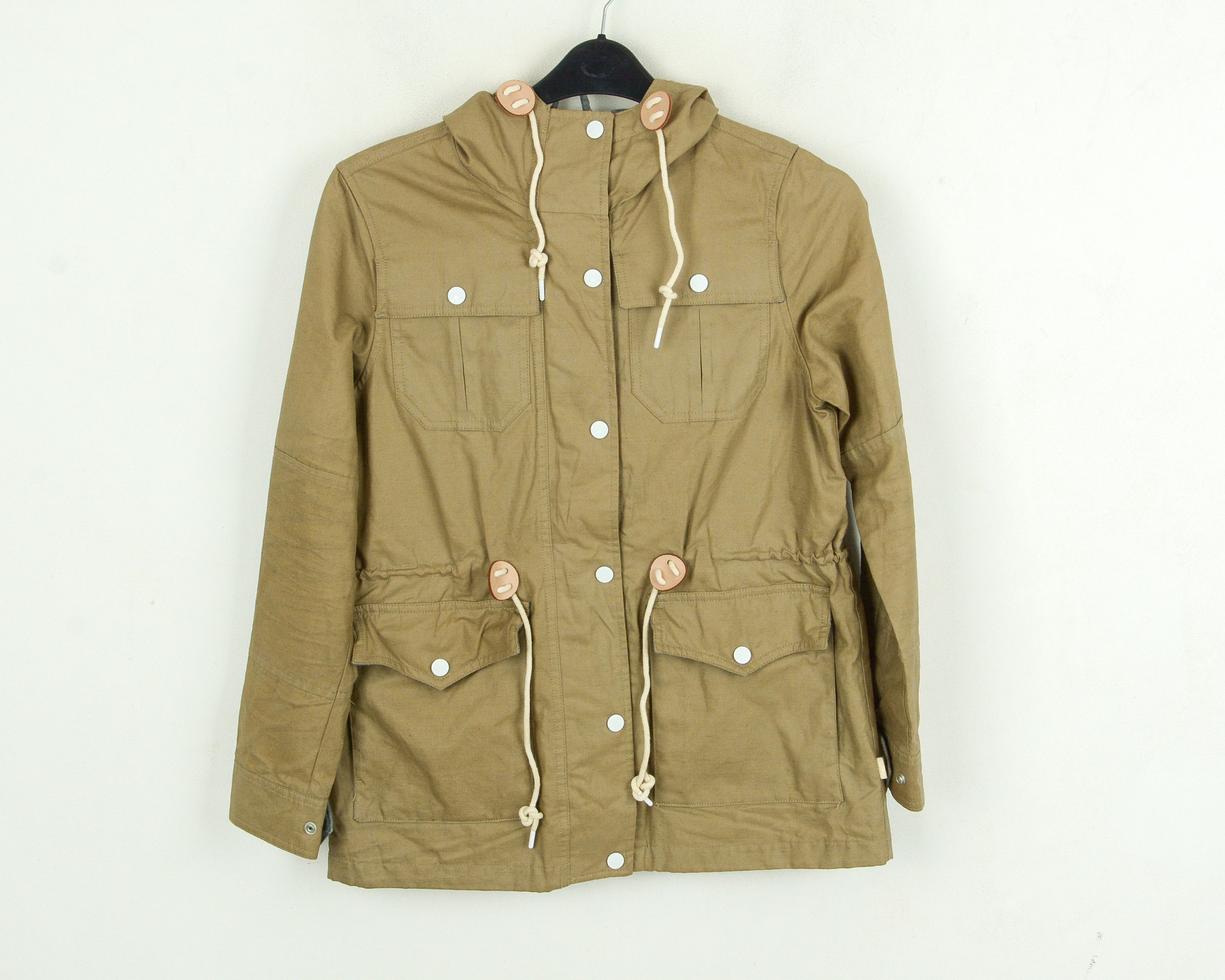 Levi's Women S Jacket Coat Parka Hooded Winter Outerwear Khaki Size S / US 4 / IT 40 - 1 Thumbnail