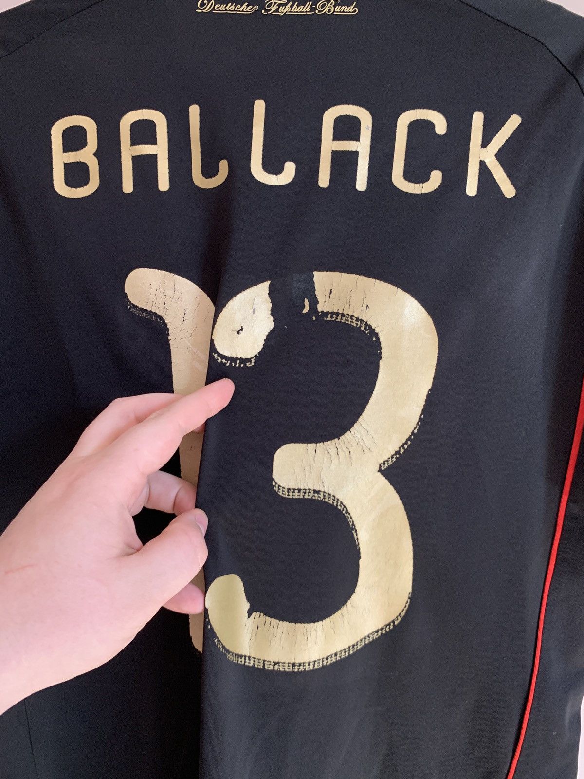 Adidas Germany 2010 Football Shirt Adidas Vintage Soccer BALLACK Size US M / EU 48-50 / 2 - 11 Thumbnail
