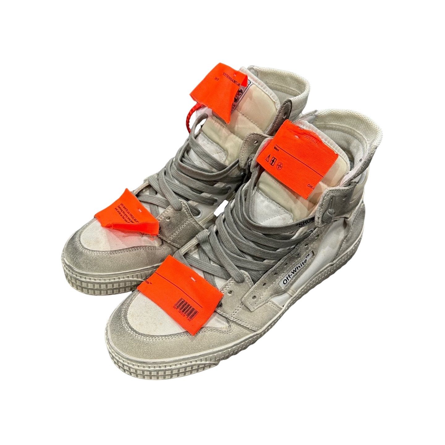 Off-White Off-White Distressed High-Top Sneakers Size 41 Size US 8 / EU 41 - 1 Thumbnail