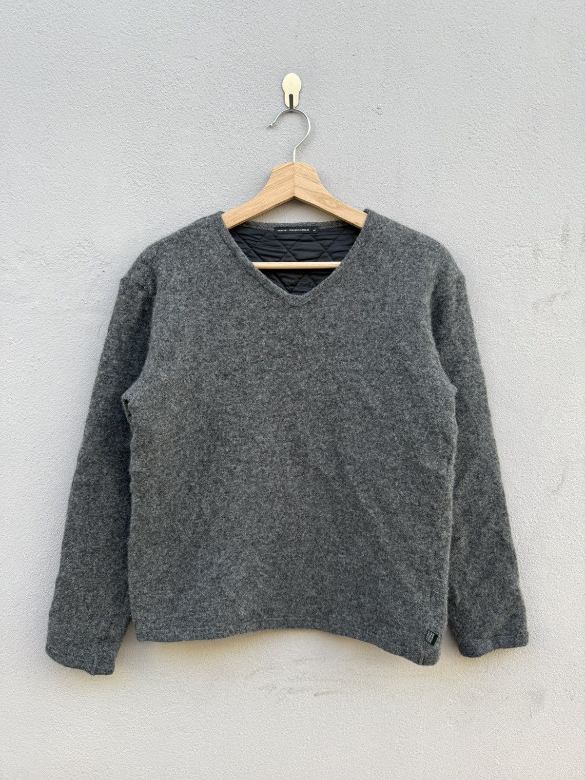 Marithe + Francois Girbaud MFG Short Mohair Wool Quilted Jumper Size L / US 10 / IT 46 - 2 Thumbnail