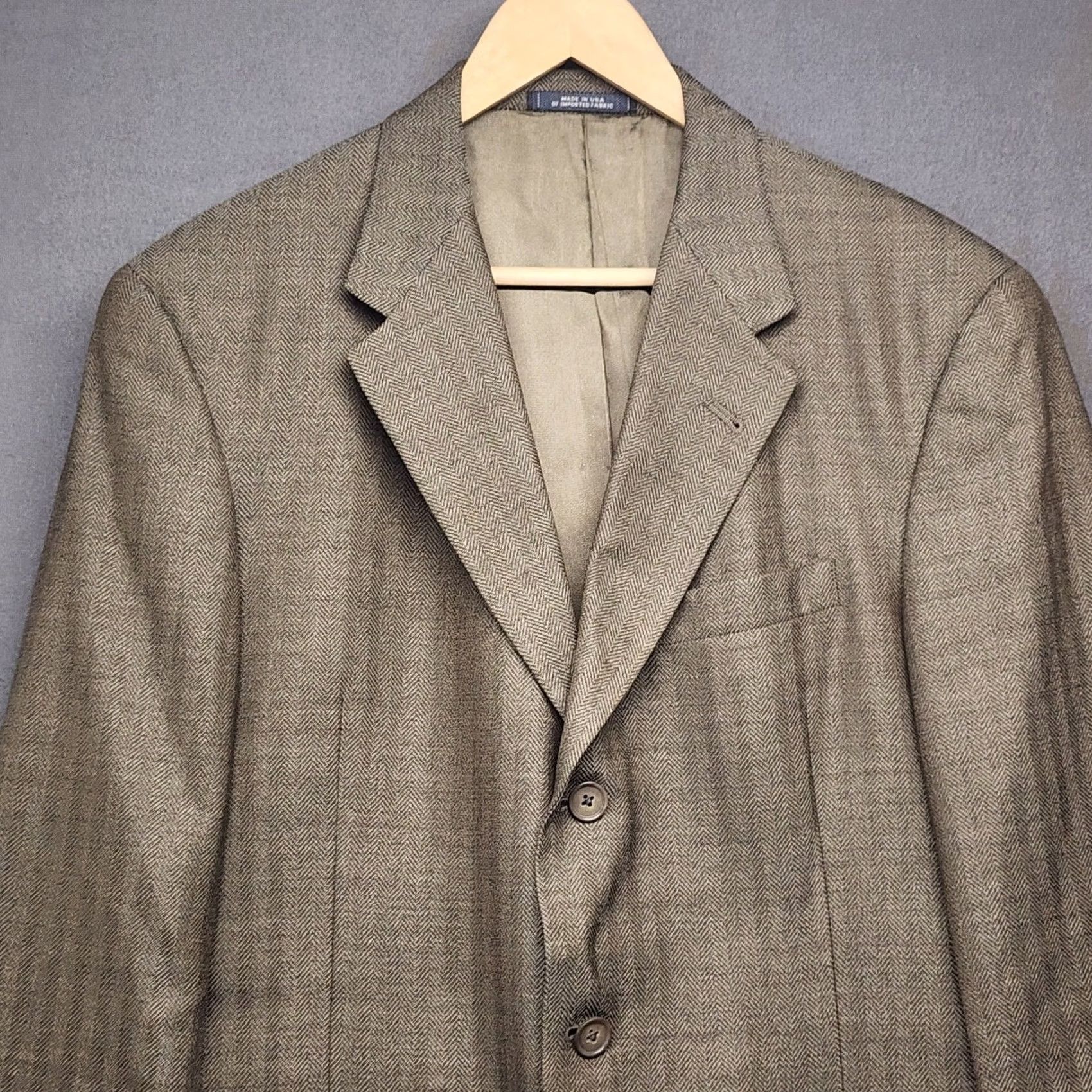 Austin Reed Austin Reed Mens Sport Coat Jacket Wool Brown Lined 42R Size US XS / EU 42 / 0 - 7 Thumbnail