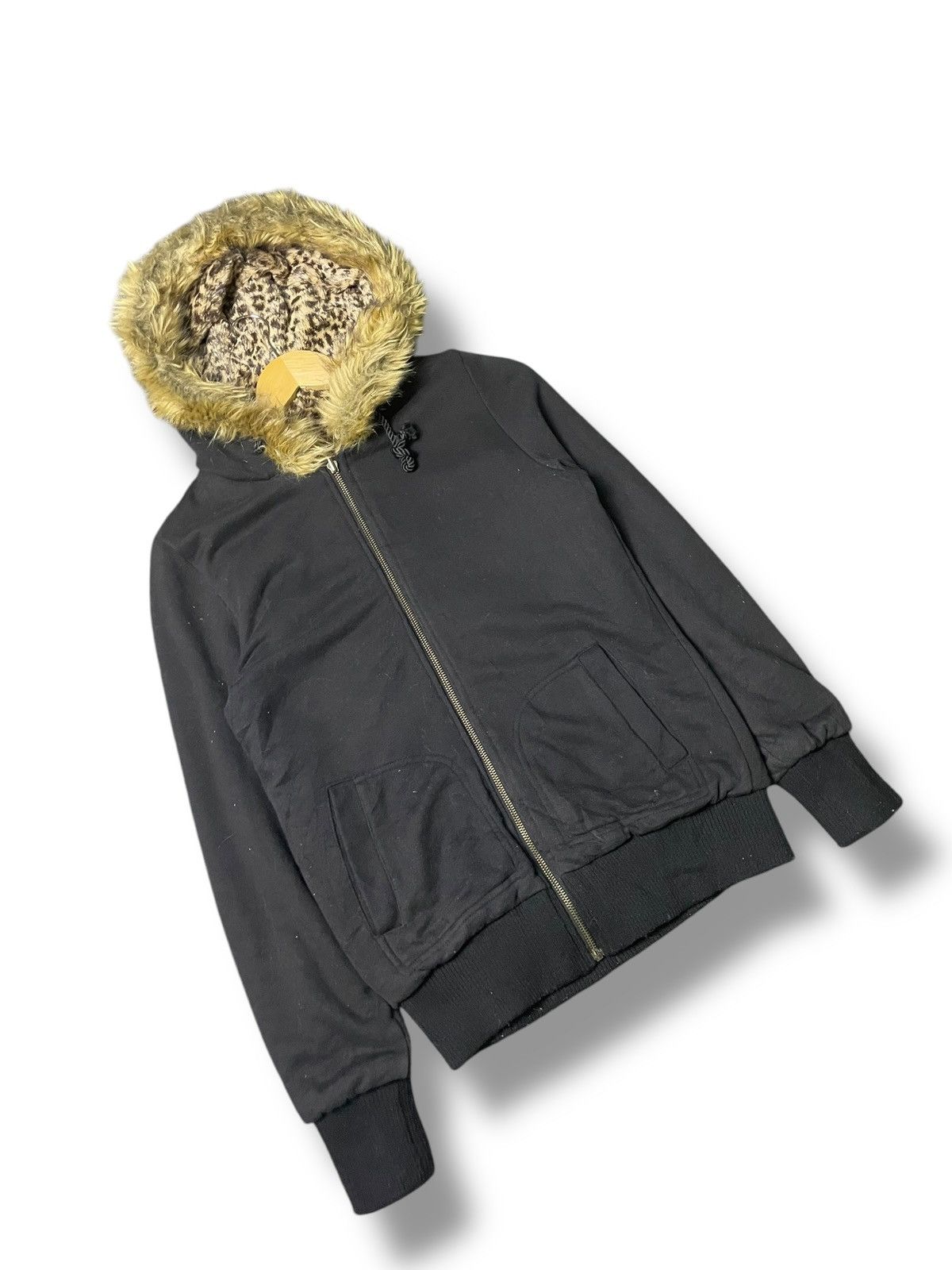 If Six Was Nine One Way Reversible Leopard Hooded Jacket (69) Size US M / EU 48-50 / 2 - 3 Thumbnail