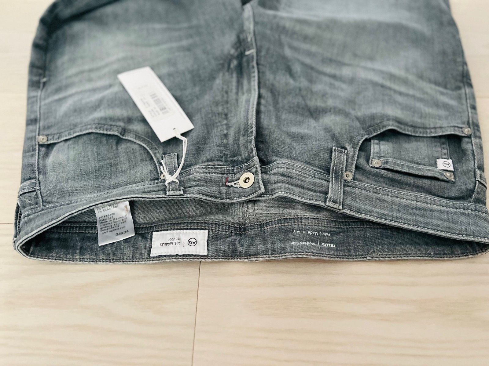 AG Adriano Goldschmied AG Los Angeles Modern Slim Fit Denim Jeans Grey ( 34 ) Size US 34 / EU 50 - 3 Thumbnail