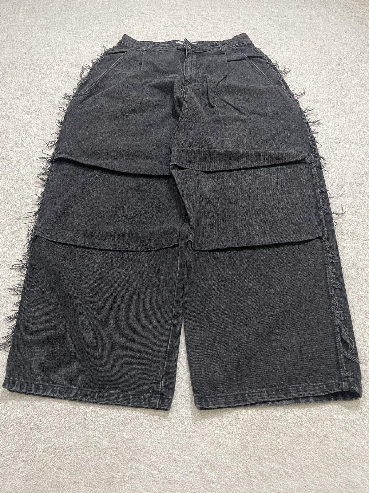 If Six Was Nine 2000s Lagrange Baggy Black Jeans Size US 30 / EU 46 - 1 Thumbnail