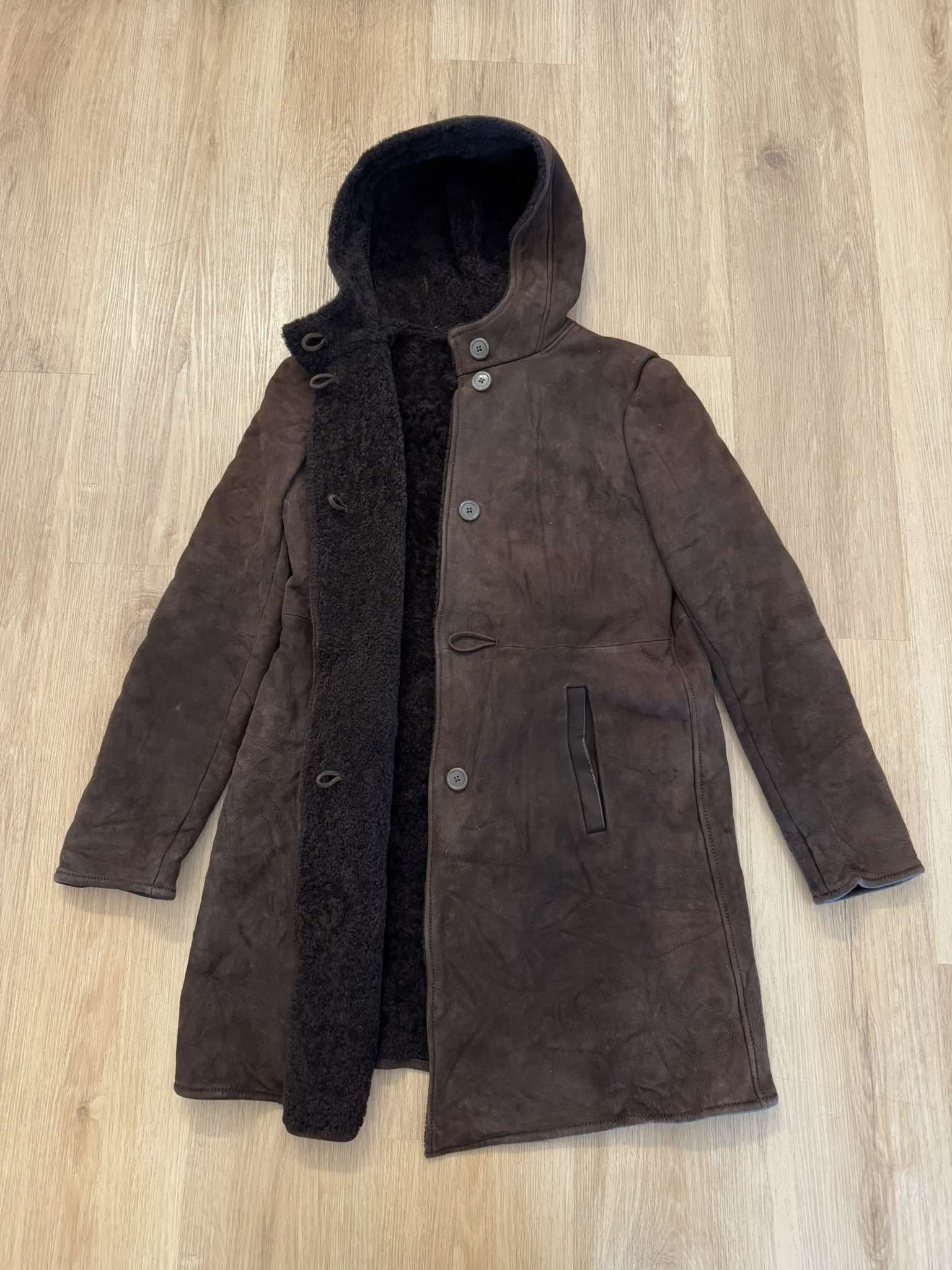 Jil Sander Jil Sander leather fur coat vintage 90s archive size 38