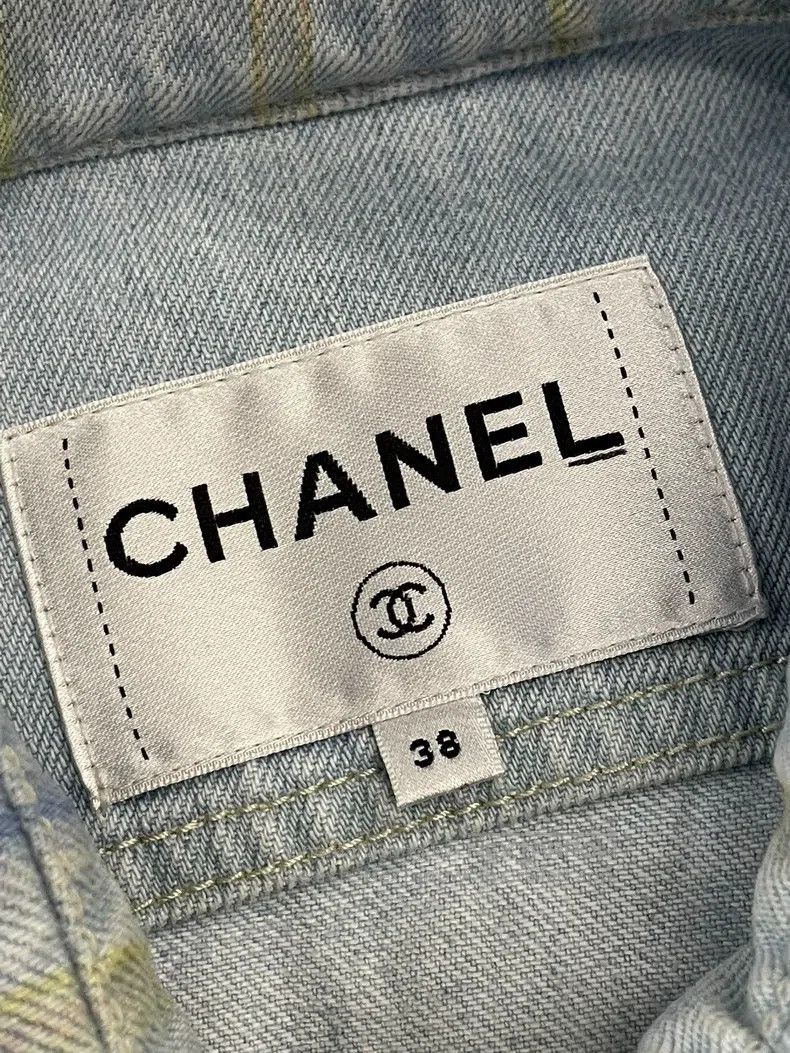 Chanel Chanel Waterfall Series Blue Camelia Denim Jacket Size XS / US 0-2 / IT 36-38 - 7 Thumbnail