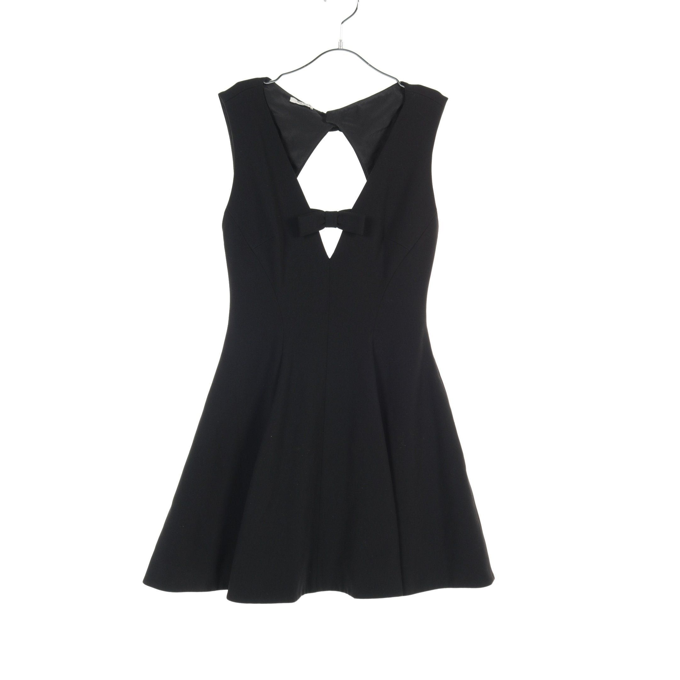 Miu Miu One Piece No Sleeve Black Ribbon Midi Dresses