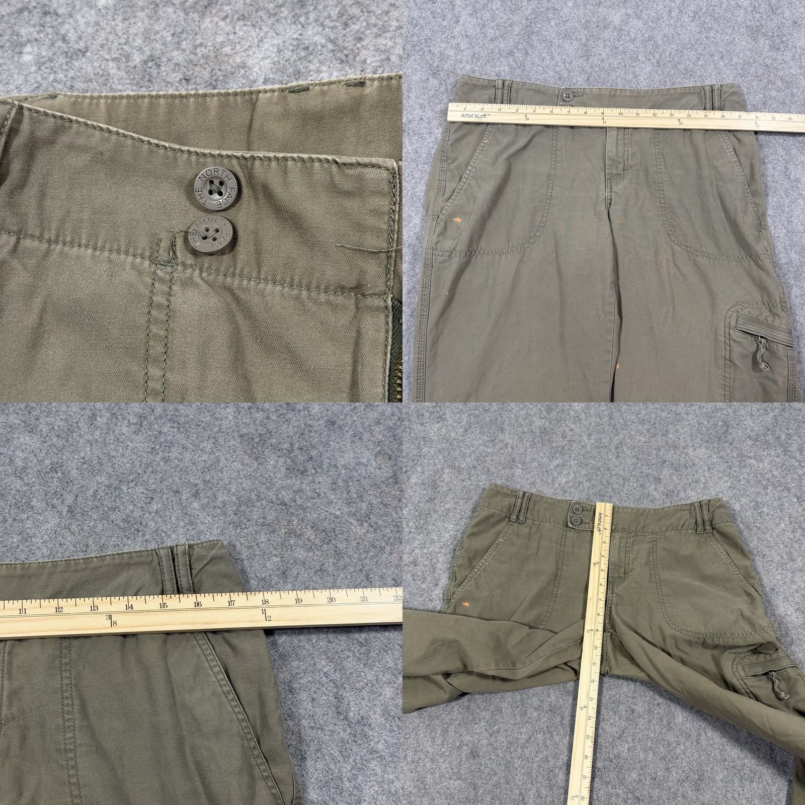 Vintage Columbia Pants Women Cargo Roll Tab Leg Style: Straight Size 10 Green Size 32" / US 10 / IT 46 - 9 Thumbnail