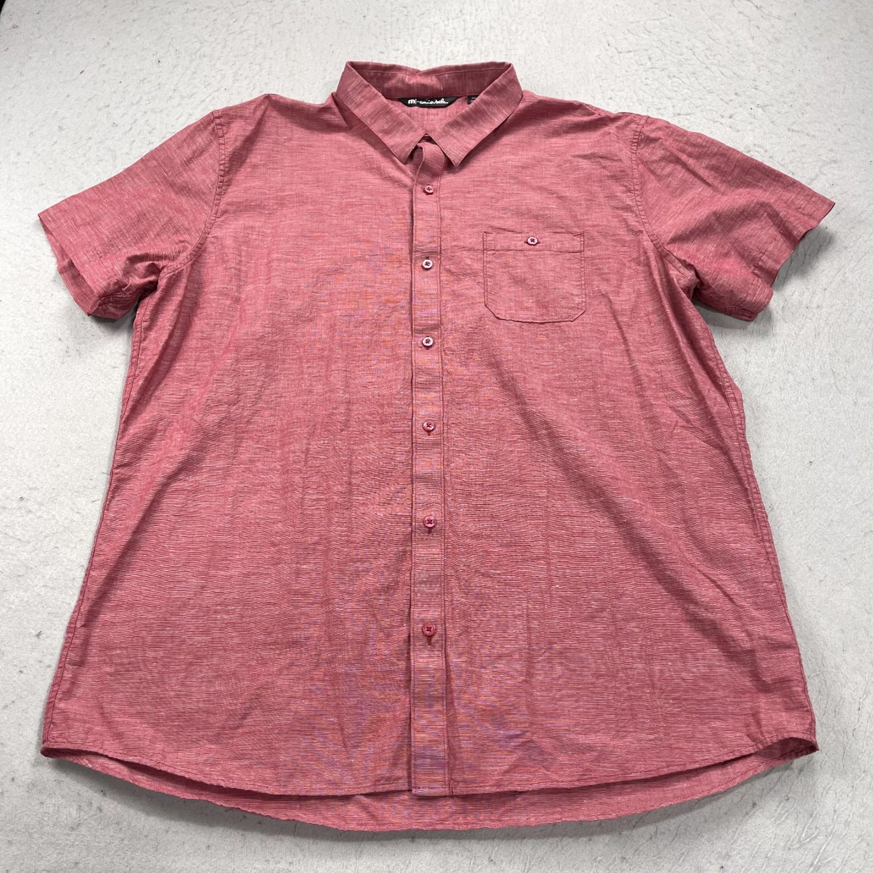 TravisMathew Travis Mathew Shirt Mens 3XL Red Button-Up Casual Cotton Camp Short Sleeve Classic Colorful Studebaker Size US XXL / EU 58 / 5 - 2 Thumbnail