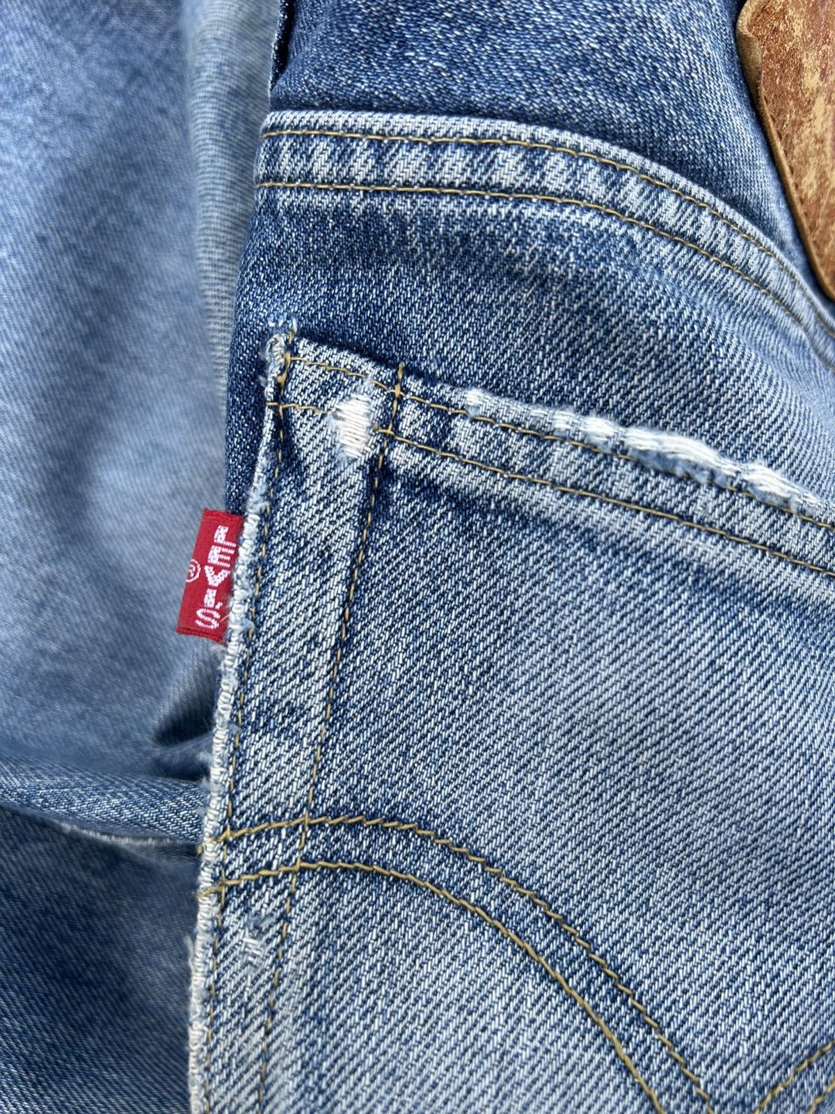 Kapital Thrashed Vintage Levis Big E Selvedge Denim Jeans Size US 31 - 6 Thumbnail