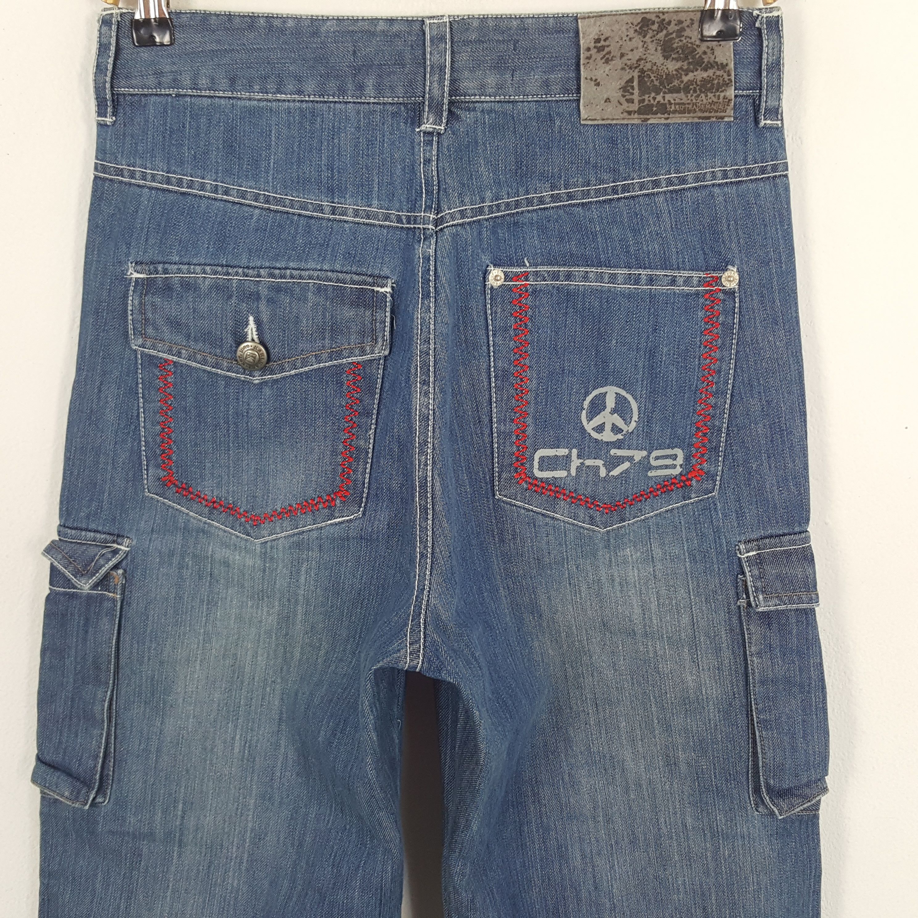 Karl Kani × Vintage Vintage Karl Kani American Baggy Style Cargo Denim Jeans Size US 27 - 5 Thumbnail