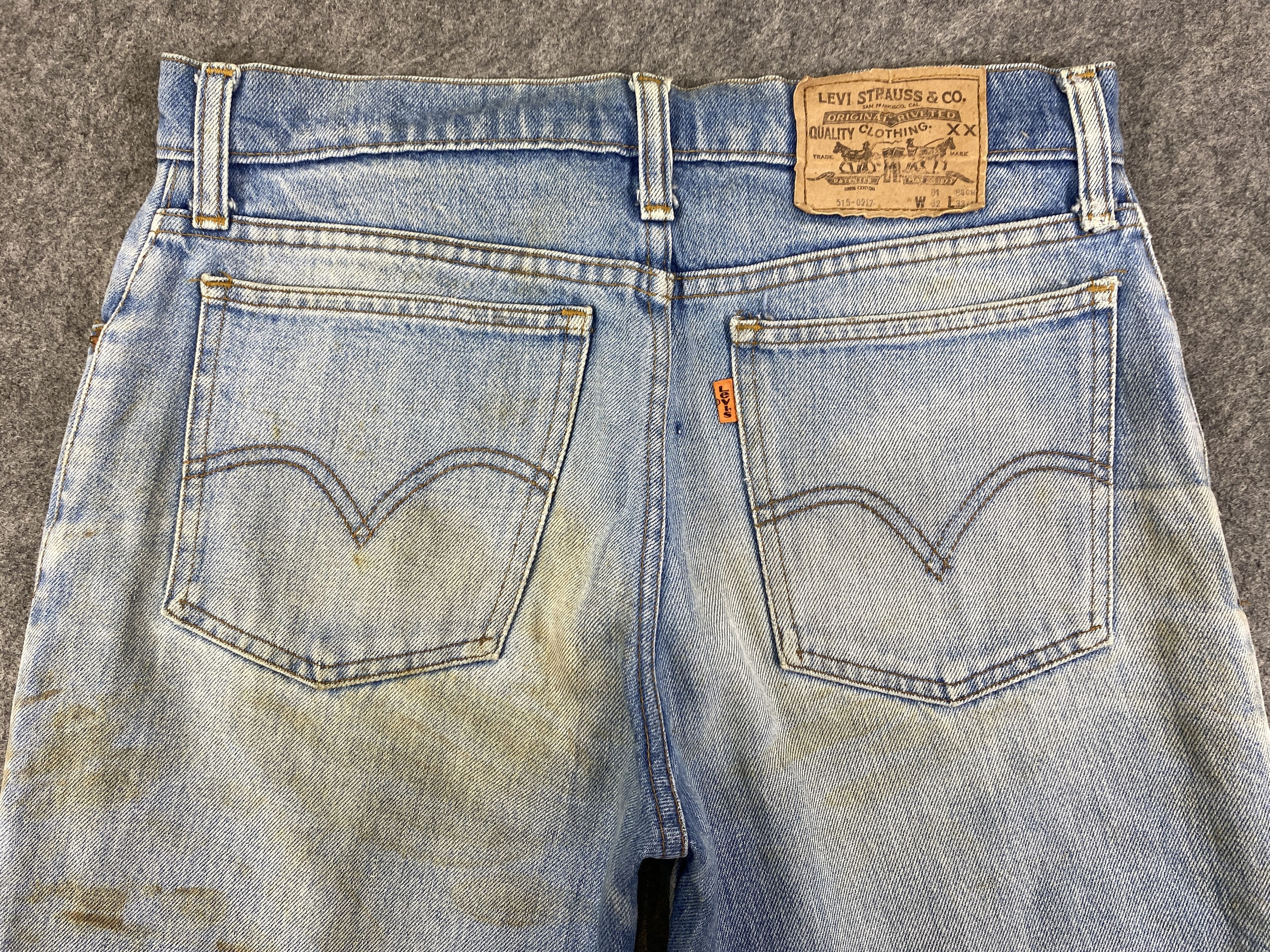 Levi's Dirty Light Blue Vintage Levis 515 Orange Tab 31x30 -JN3238 Size US 31 - 4 Thumbnail