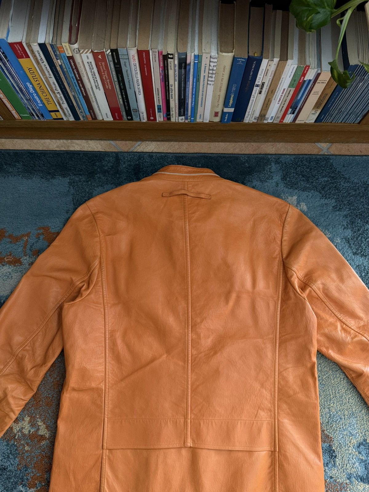 Prada Prada AW2000 Vintage Orange Y2k Biker Leather Jacket Size US M / EU 48-50 / 2 - 18 Thumbnail