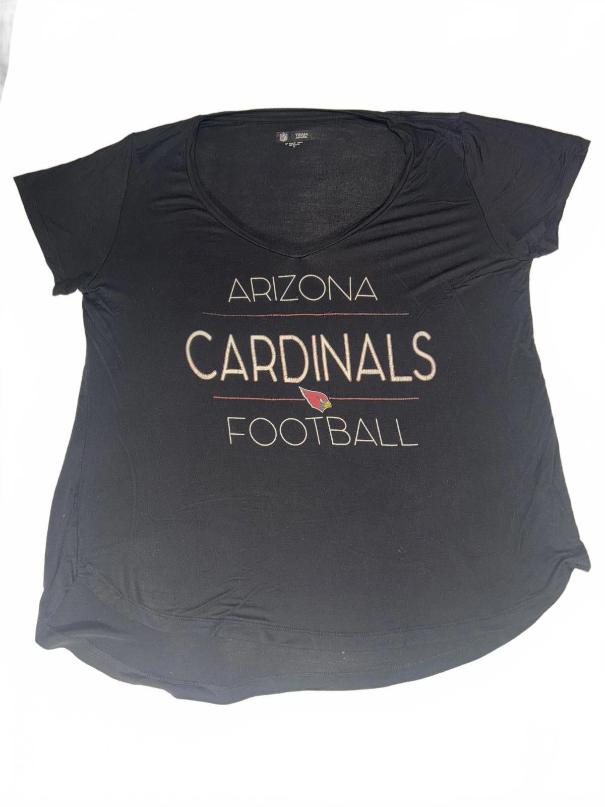 Designer Arizona Cardinals NFL Women's T-Shirt - Soft Black Tee Size XL / US 12-14 / IT 48-50 - 1 Thumbnail