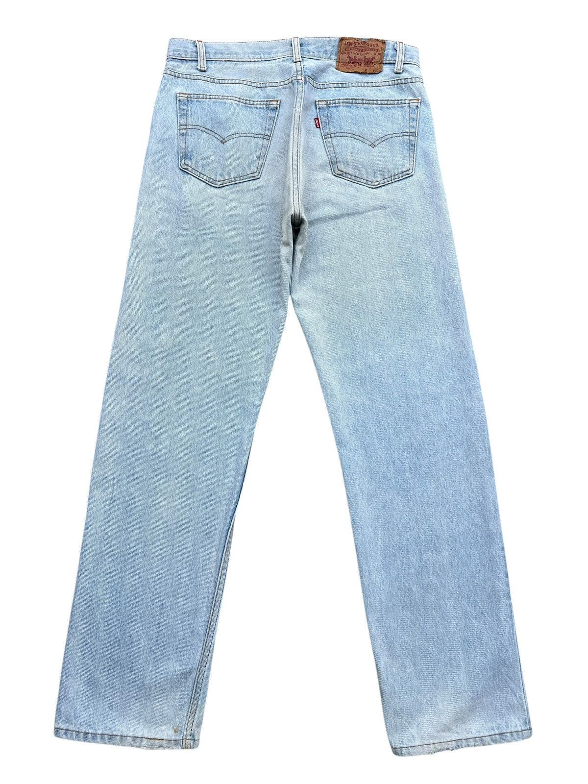 Levi's Vintage 80s Levis 501 Light Wash Denim Jeans 35x31 Size US 35 - 3 Thumbnail