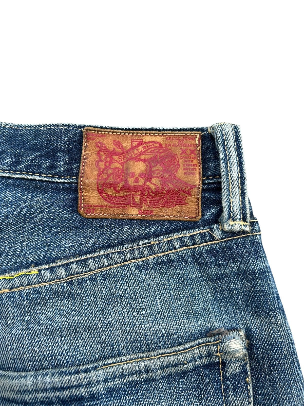 Kapital Vintage Skull Fab Four Alchemist Selvedge Repair Denim jeans Size US 33 - 2 Thumbnail