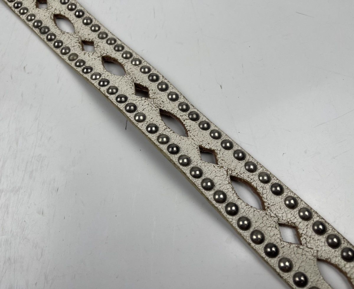 Japanese Brand distressed studded leather belt tc33 Size 42 - 5 Thumbnail