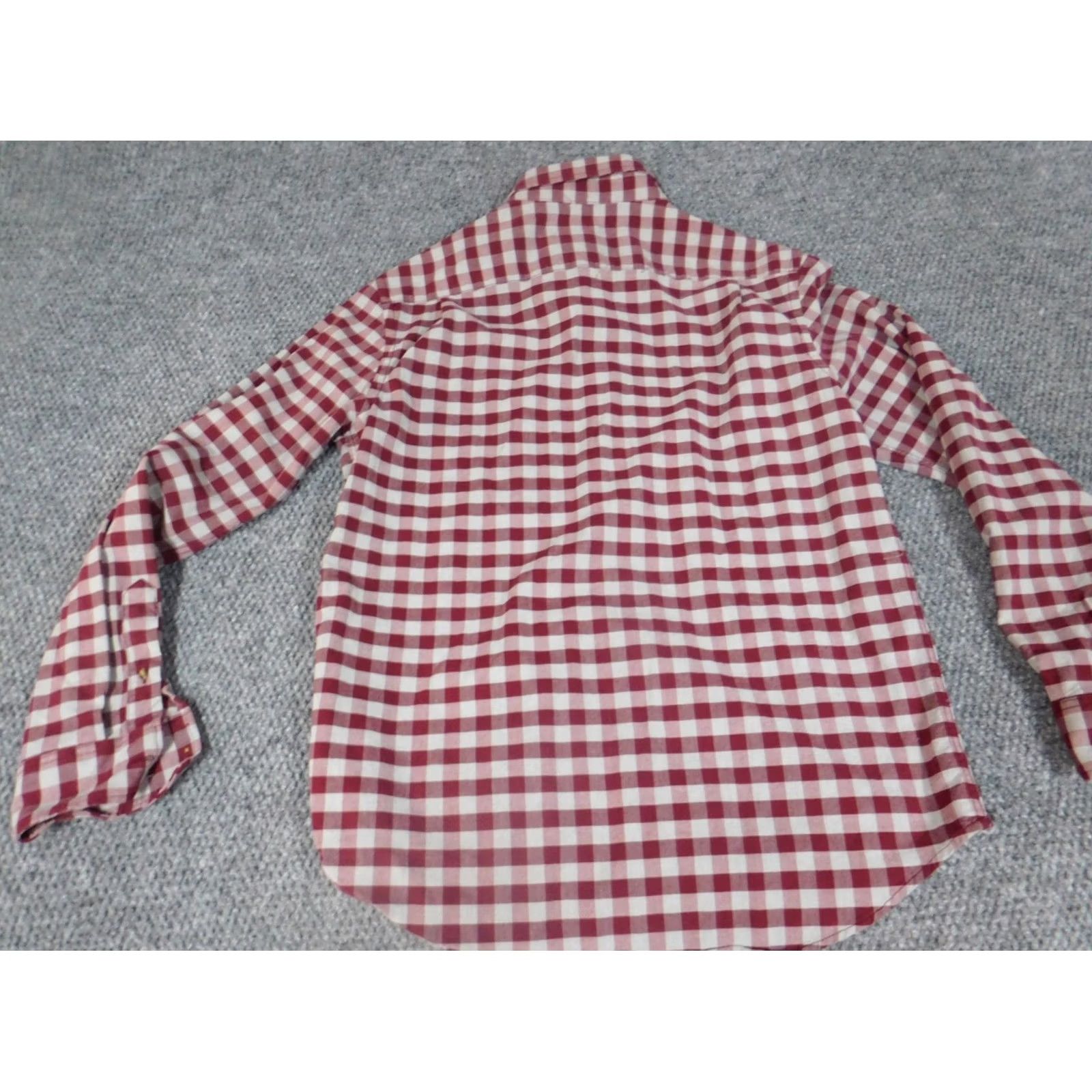 Old Navy Old Navy Mens Shirt M Red Button-Down Everyday Plaid Shirt, Long Sleeve, Cotton, Button-Up, Classic, Pockets, Knit, Regular Fit, Men Size US M / EU 48-50 / 2 - 7 Thumbnail