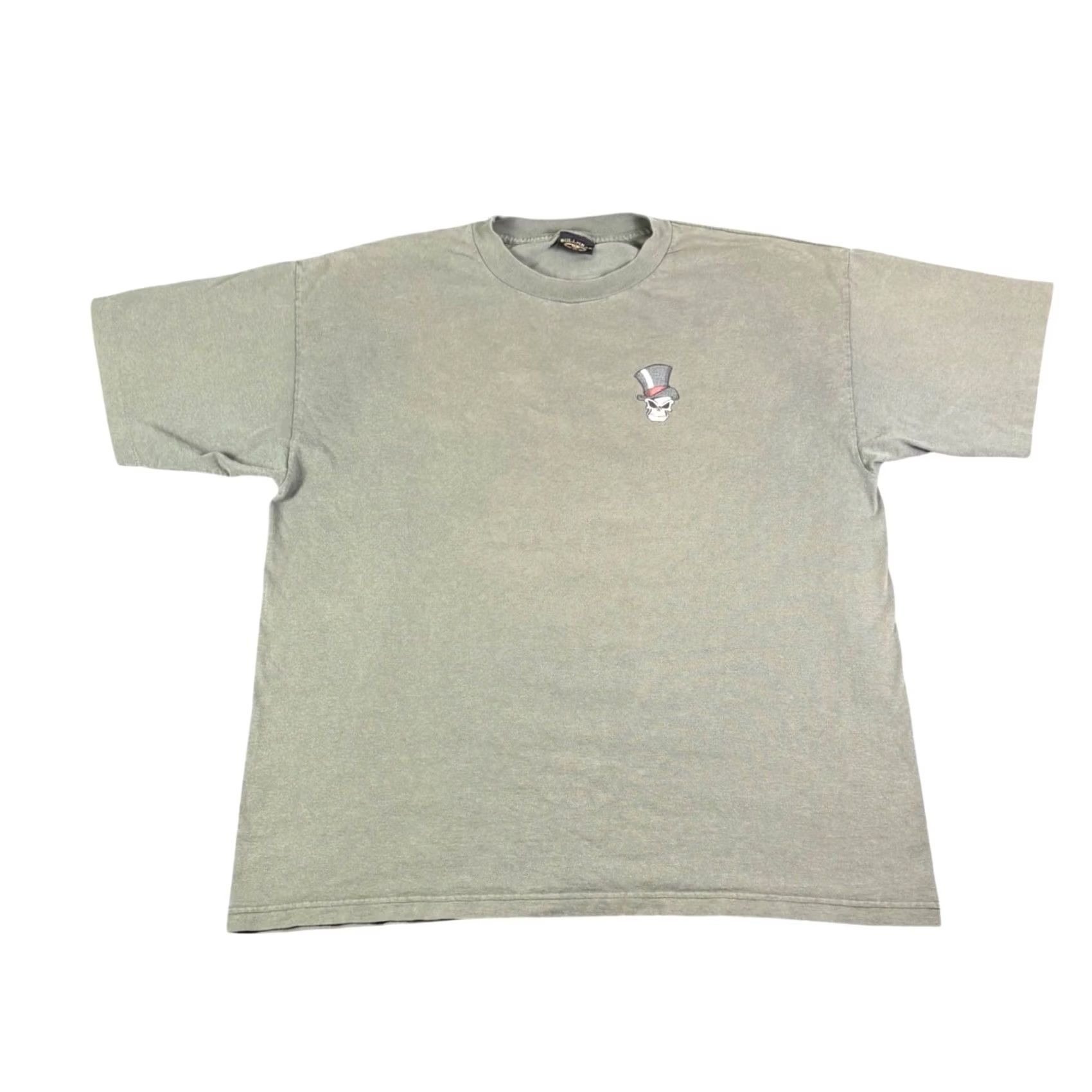 Vintage VINTAGE Bullhead Graphic T-Shirt 2XL Gray Green Skeleton Magician Crew Neck Short Sleeve 1990s Grunge Gothic Punk Vintage Mens Bedroom T-Shirt Size US XXL / EU 58 / 5 - 3 Thumbnail