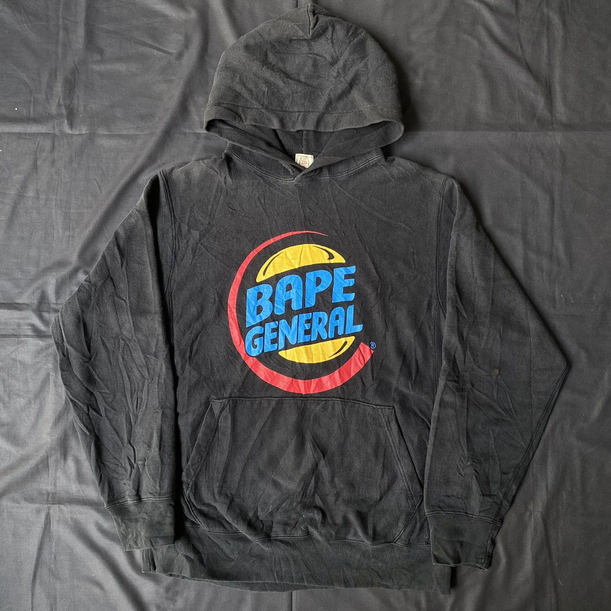 image of Bape General Pullover Hoodie in Black, Men's (Size Medium)
