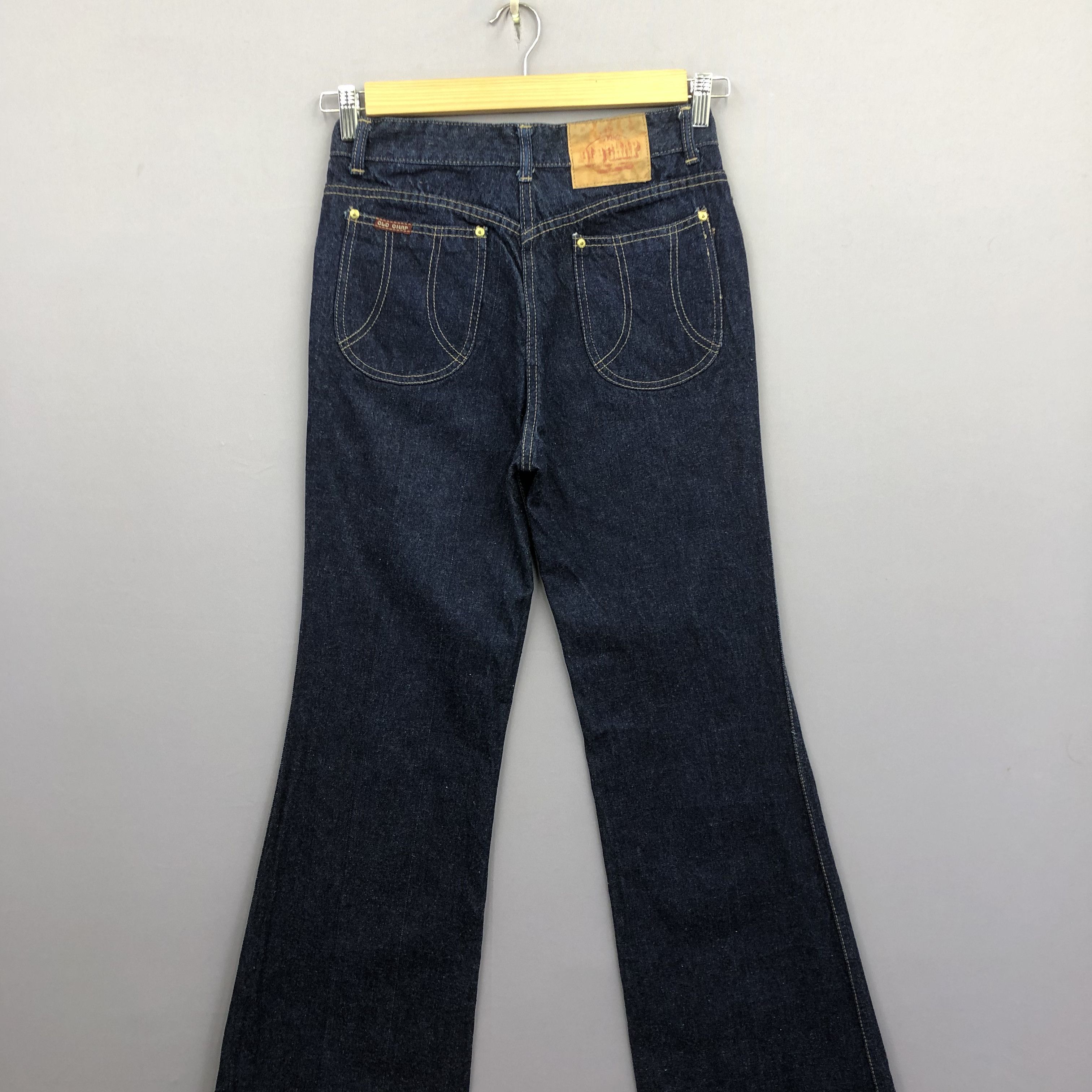 Vintage Vintage 70s Old Chap Super Flare Jeans Espana Wide Leg Denim Size 28" / US 6 / IT 42 - 2 Thumbnail