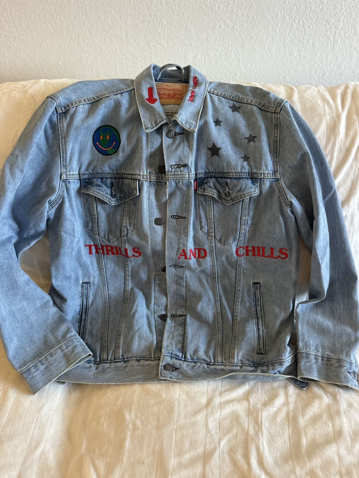 Travis Scott Travis Scott Astroworld Levi’s Denim Jacket All Over Print Size US XL / EU 56 / 4 - 12 Thumbnail