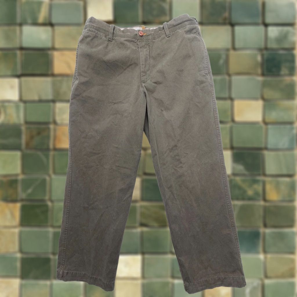 Timberland Timberland Pants Chino Mens 36x30 Green Heavy Cotton Twill Workwear Straight 5-Pocket Regular Front Flat Size US 36 / EU 52 - 1 Thumbnail