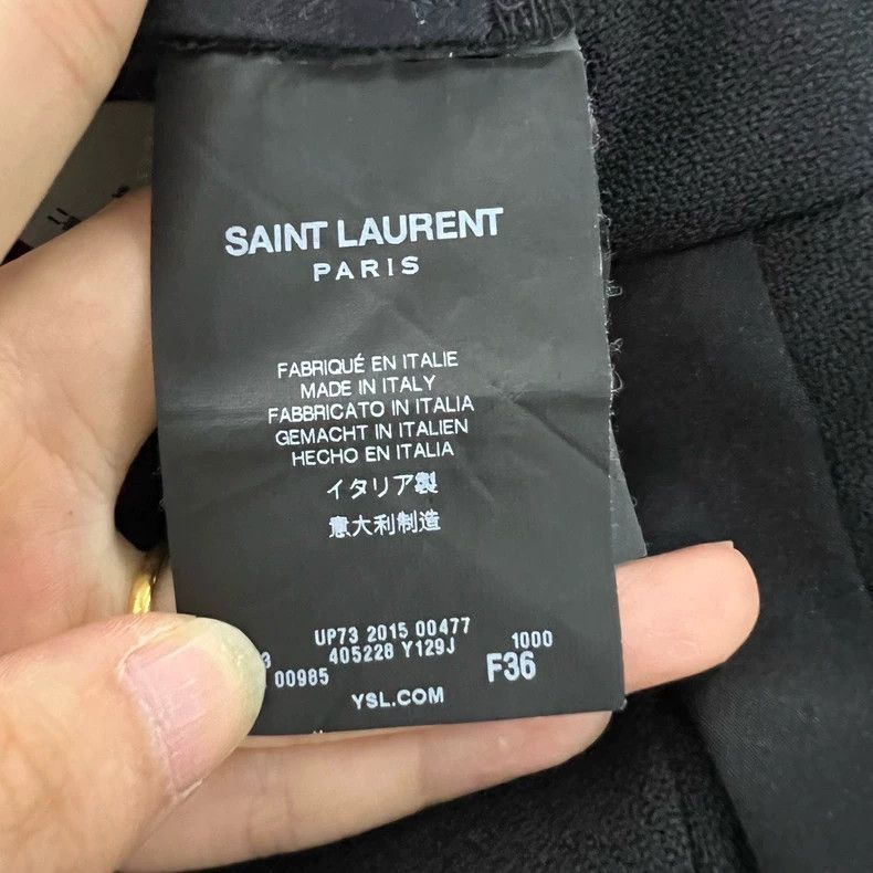 Saint Laurent Paris Saint Laurent Paris Black trousers 2505-Nextarrow Size 35" - 4 Thumbnail