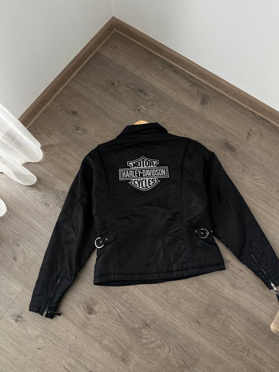 Harley Davidson × Vintage Vintage Harley Davidson Black Moto Big Logo Jacket Size US M / EU 48-50 / 2 - 16 Thumbnail