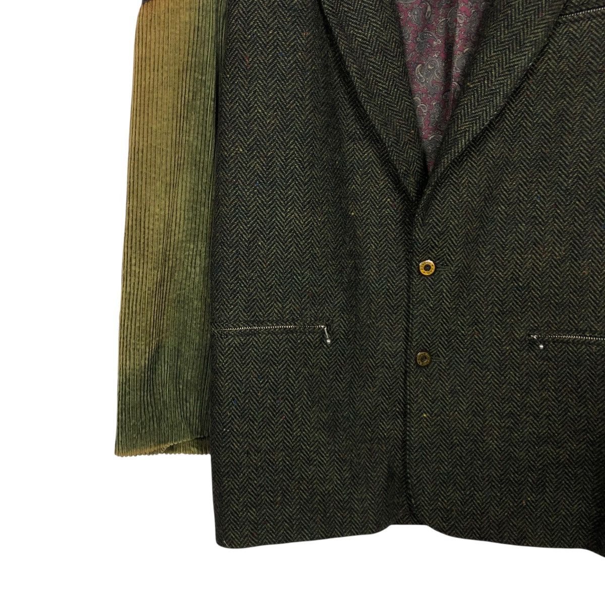 Japanese Brand 🔥VINTAGE PATCH WORK LEATHER WOOL JACKET JAGMEN ISSEY MIYAKE Size US M / EU 48-50 / 2 - 6 Thumbnail