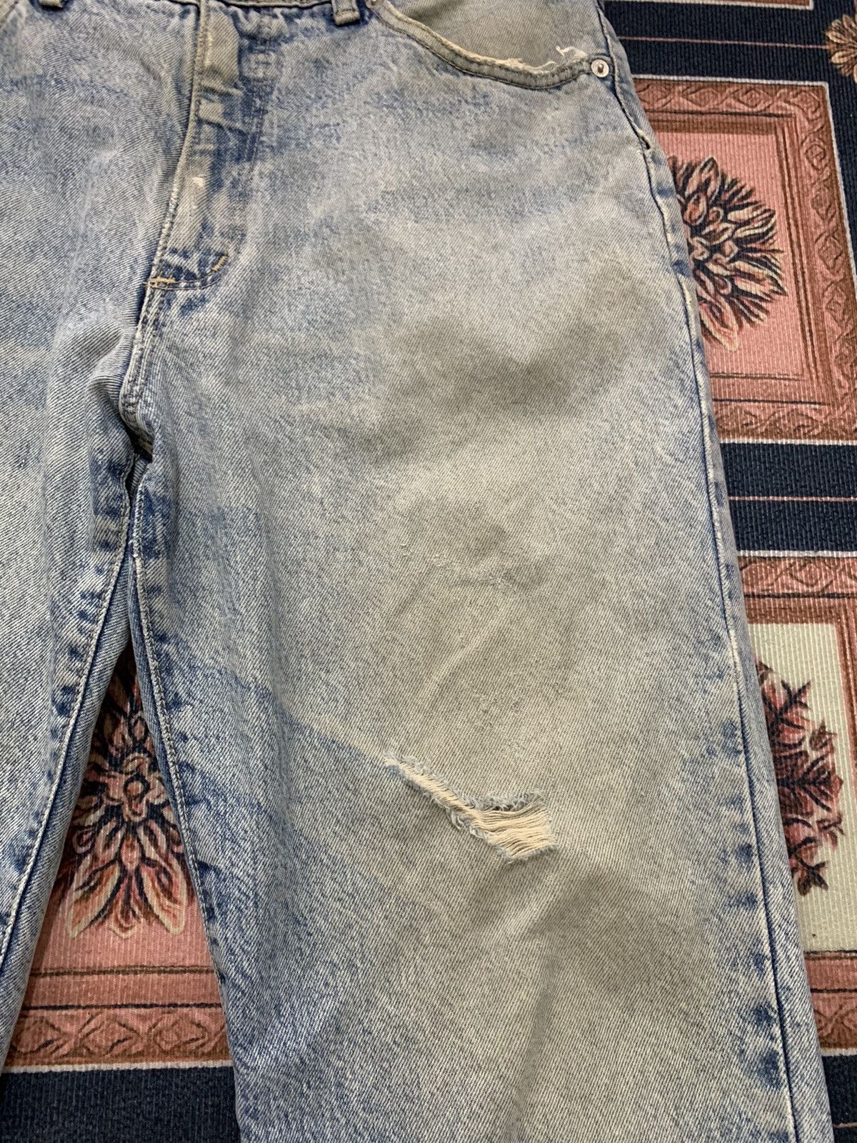 Wrangler Vintage Wrangler Distressed Denim Size US 33 - 2 Thumbnail
