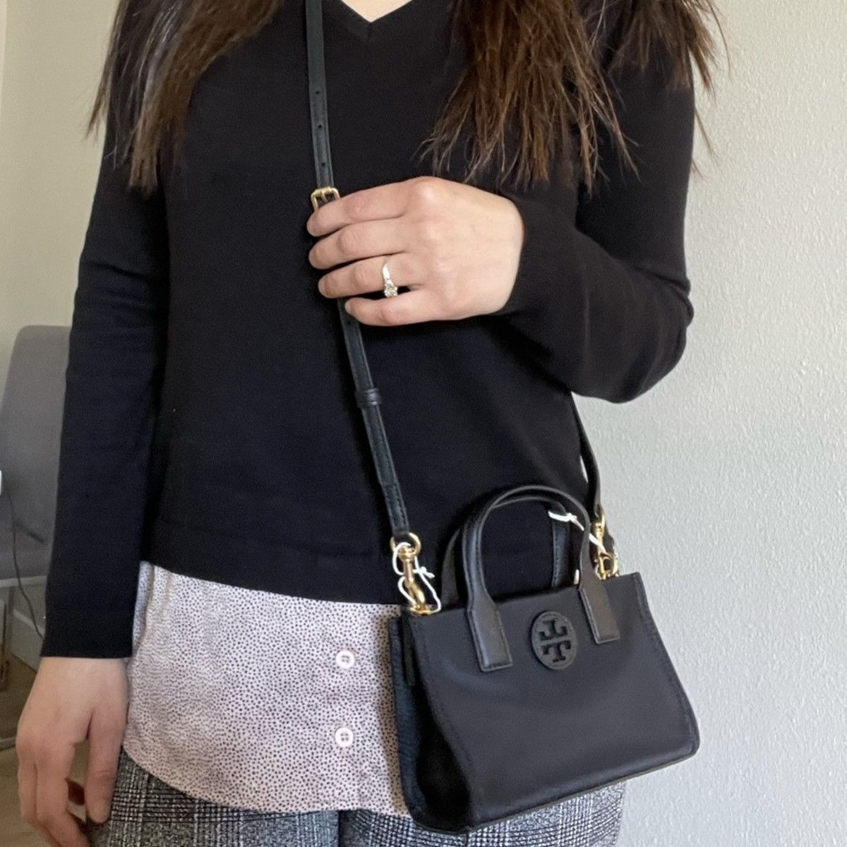 Tory Burch NWT , tory burch ella nylon mini tote crossbody in black Size ONE SIZE - 11 Thumbnail