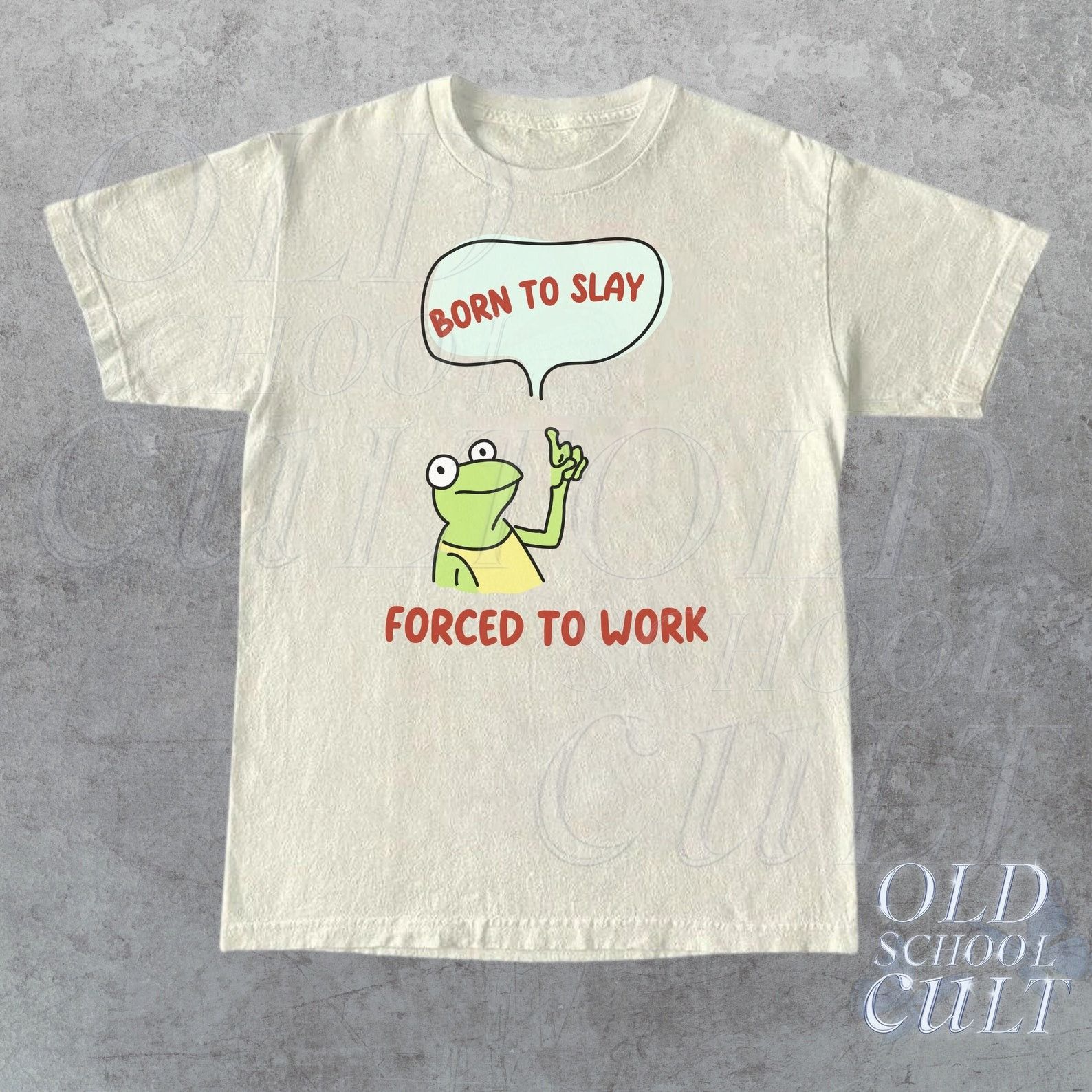 The Unbranded Brand Born To Slay Forced To Work Graphic T-Shirt Size US M / EU 48-50 / 2 - 1 Thumbnail