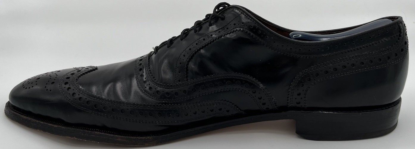 Allen Edmonds Allen Edmonds "MCALLISTER" Wingtip Black Leather Oxford 15AA Size US 15 / EU 48 - 3 Thumbnail