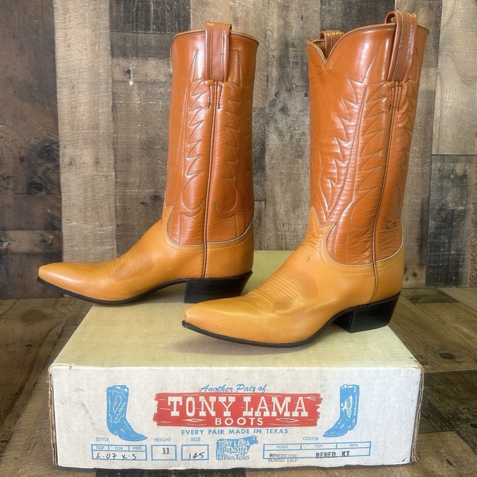 Tony Lama Tony Lama Vintage Gold Label Cowboy Boots Womens 4.5 A Size US 4.5 / IT 34.5 - 1 Thumbnail