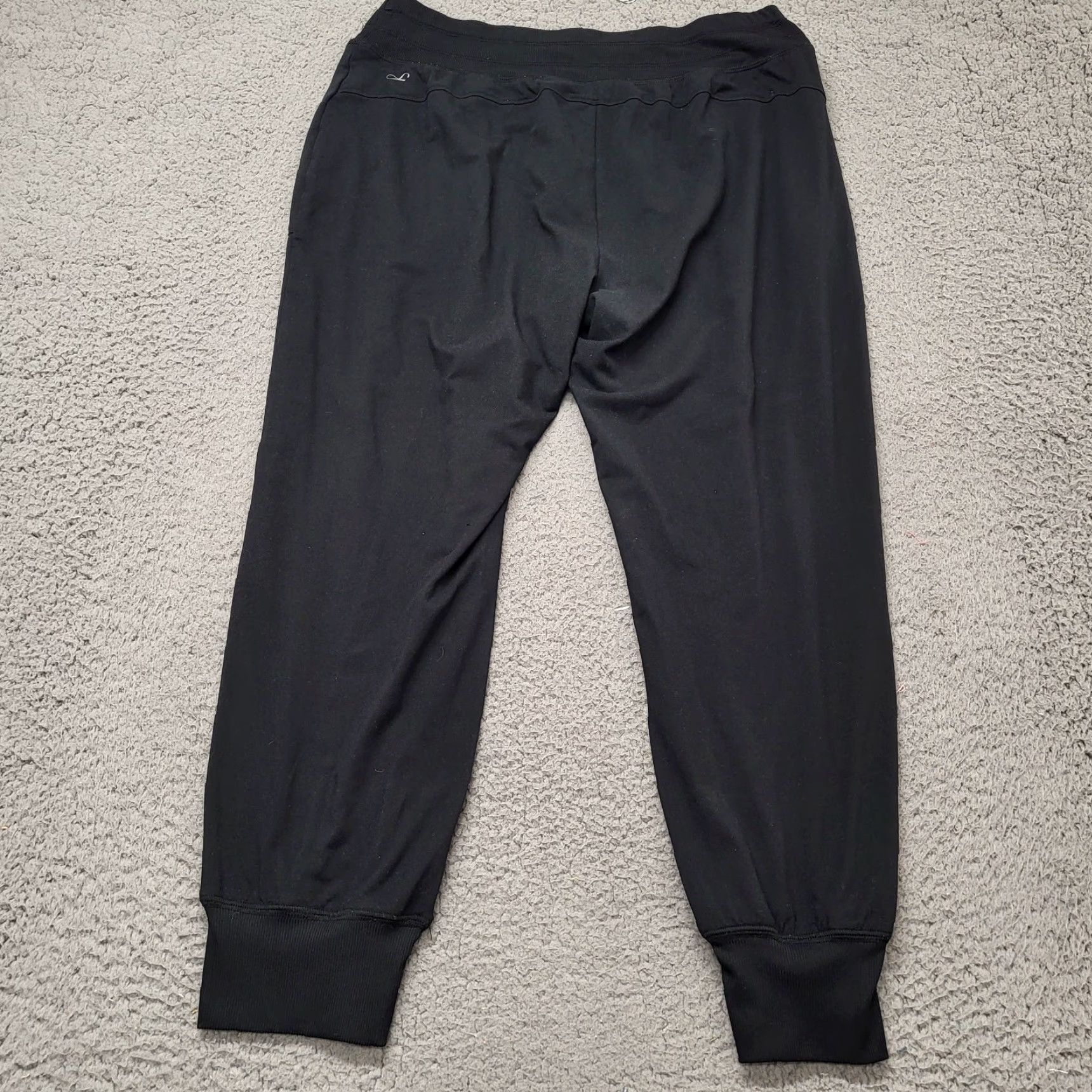 Vintage Freely Jogger Women's XL Black Zip Pockets Tapered Cuffed Leg Athletic Wear Size 40" / US 18 - 3 Thumbnail
