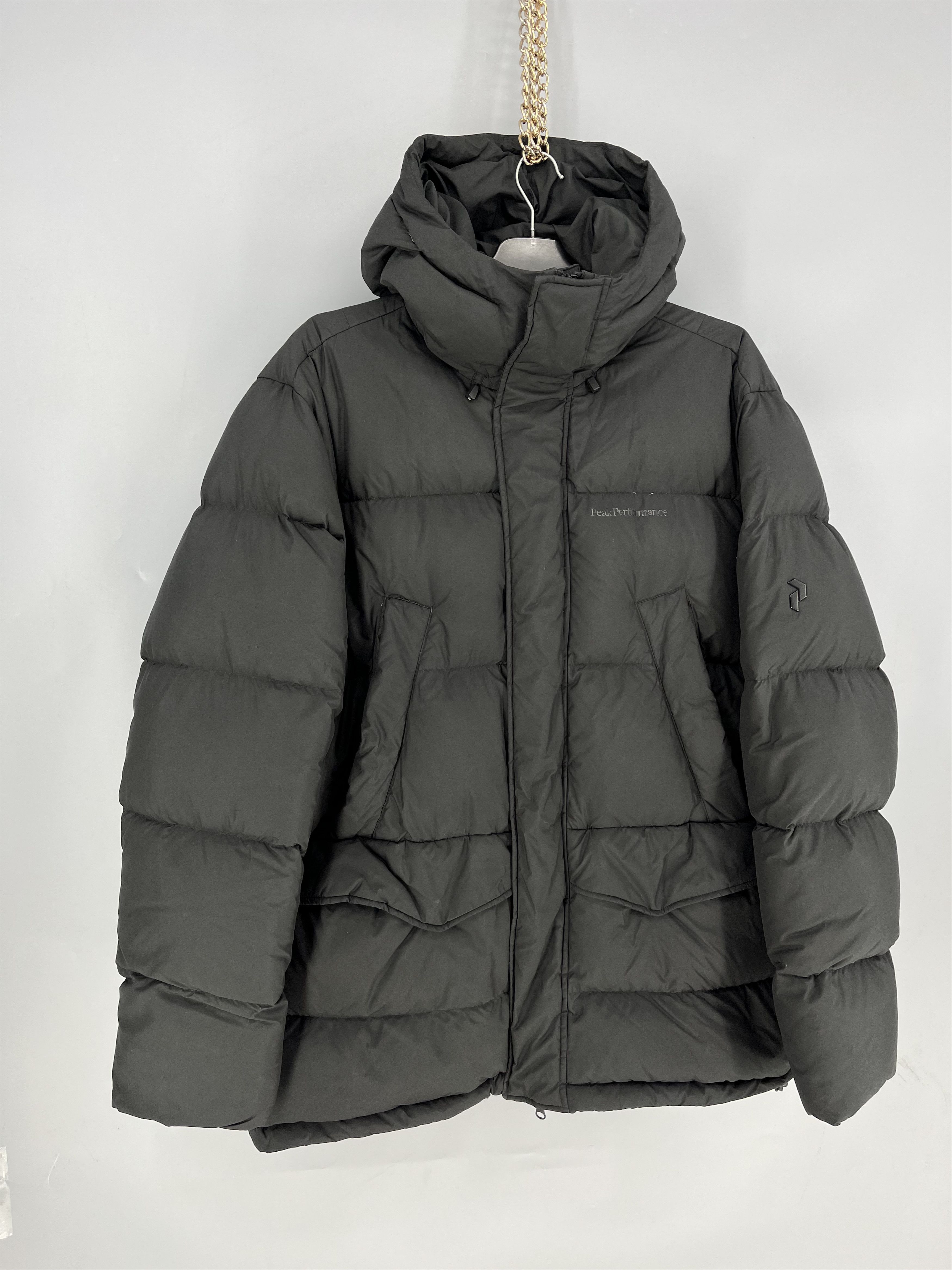 Peak Performance Peak Performance Men's Duck Down Puffer Jacket Black Hooded Size US XL / EU 56 / 4 - 2 Thumbnail