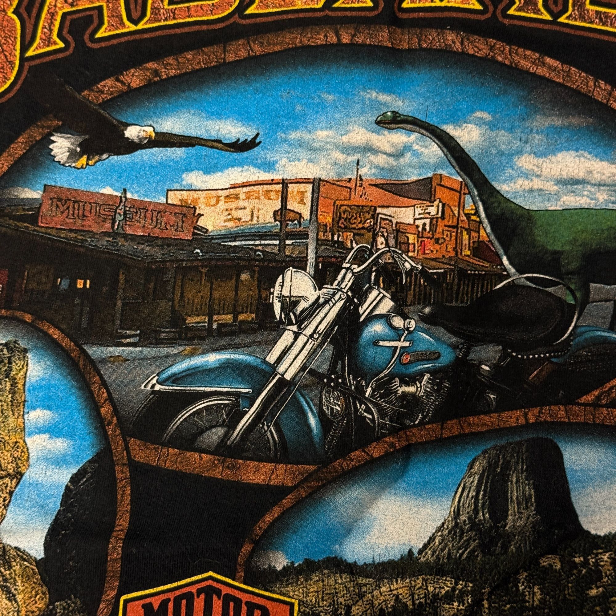 Harley Davidson BADLANDS South DAKOTA Mountains Motorcycle T Shirt 3XL Size US XXL / EU 58 / 5 - 9 Thumbnail