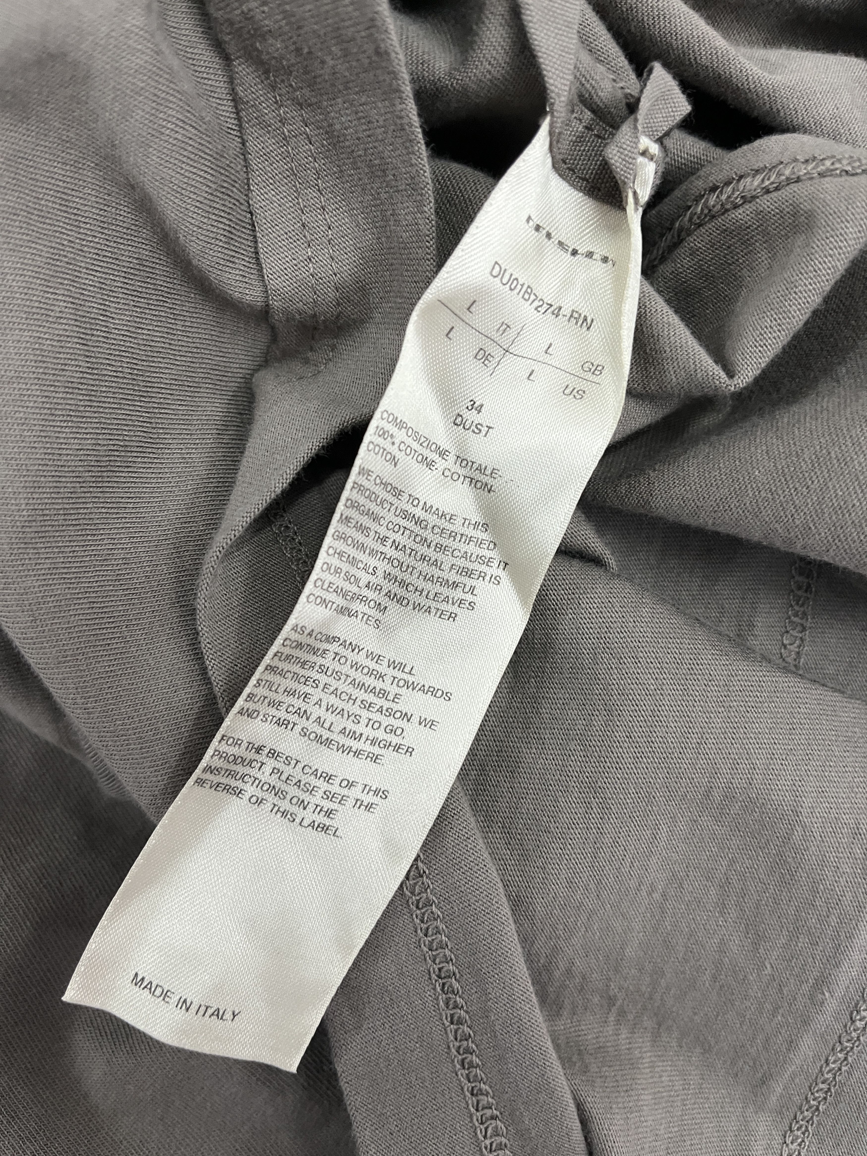 Rick Owens Drkshdw Rick Owens DRKSHDW Olive Jumbo T-Shirt Size US L / EU 52-54 / 3 - 6 Thumbnail