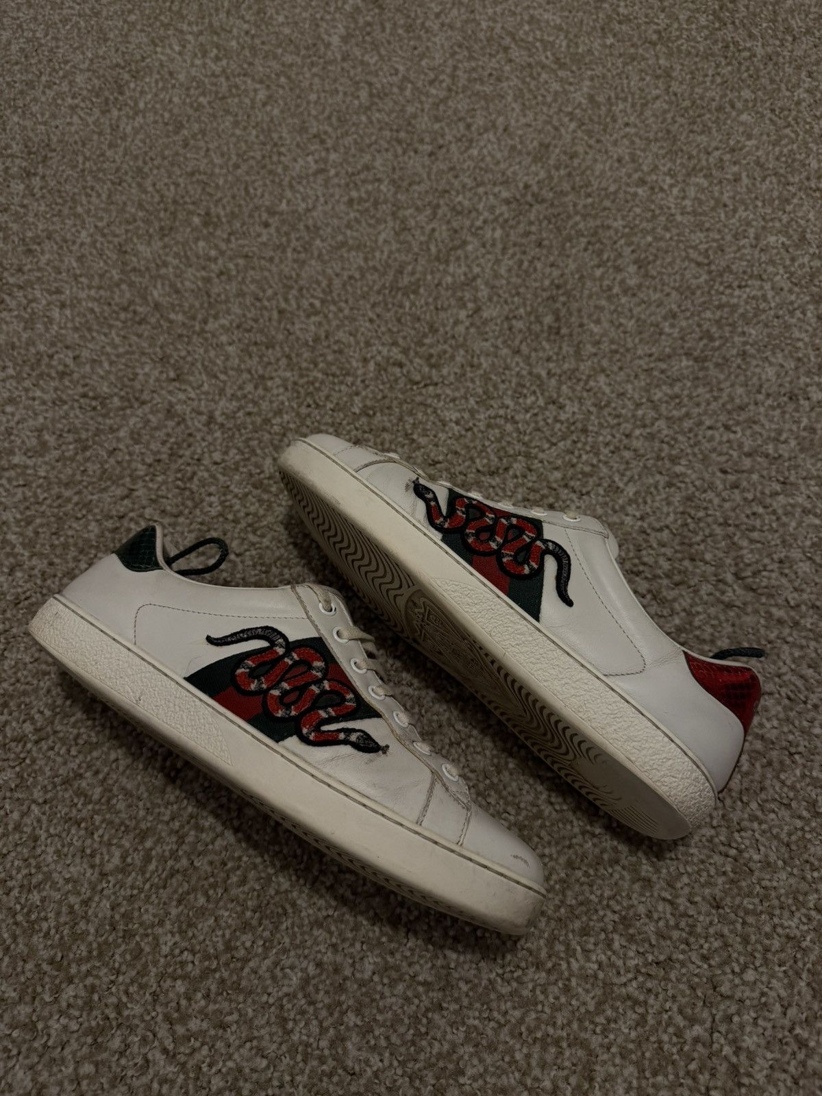 Gucci Gucci Snake Ace Sneakers Size US 8 / EU 41 - 1 Thumbnail