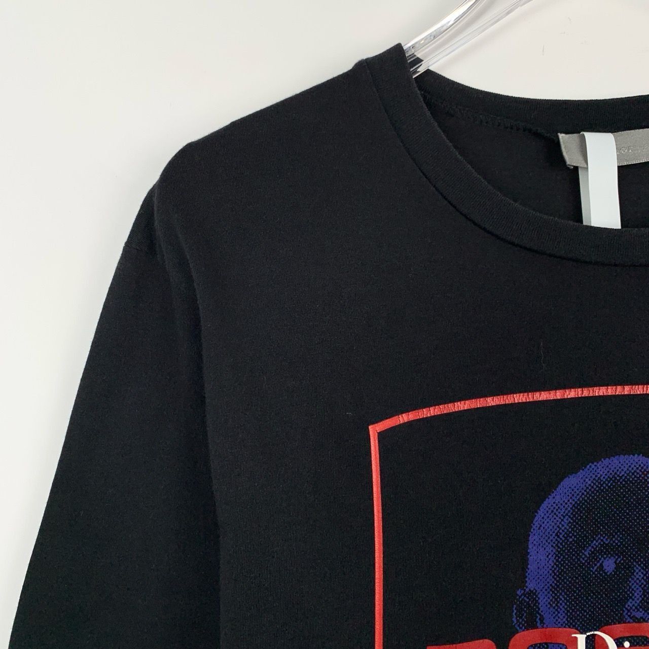 Dior [Dior] Logo Lettering Portrait Print Round-Neck Black Cotton Size US S / EU 44-46 / 1 - 7 Thumbnail