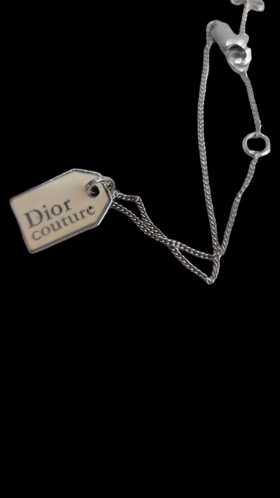 Dior Christian Dior Vintage Enamel "Dior Couture" Tag Bracelet Size ONE SIZE - 2 Thumbnail