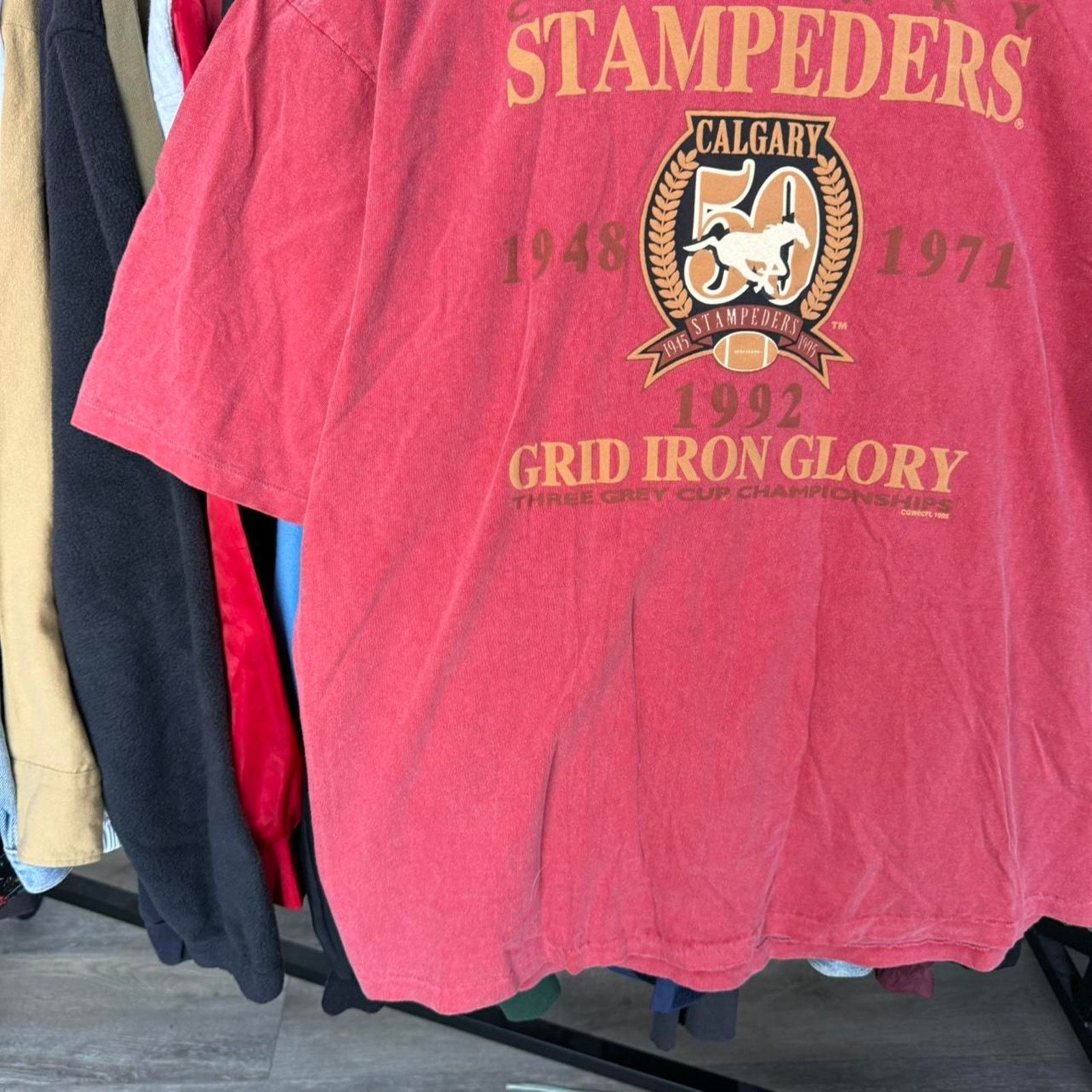 Other Vintage 1992 Calgary Stampeders Grid Iron Glory T-Shirt New Size US XXL / EU 58 / 5 - 4 Thumbnail