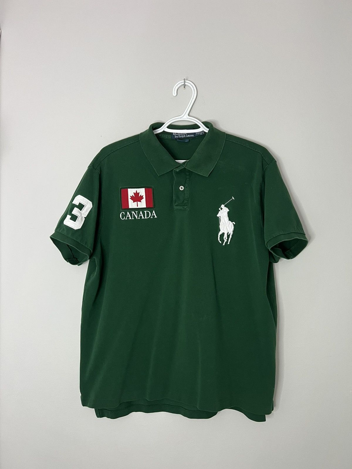 Polo Ralph Lauren Vintage Polo Ralph Lauren Canada #3 Polo Shirt Big Pony Logo Size US XL / EU 56 / 4 - 1 Thumbnail