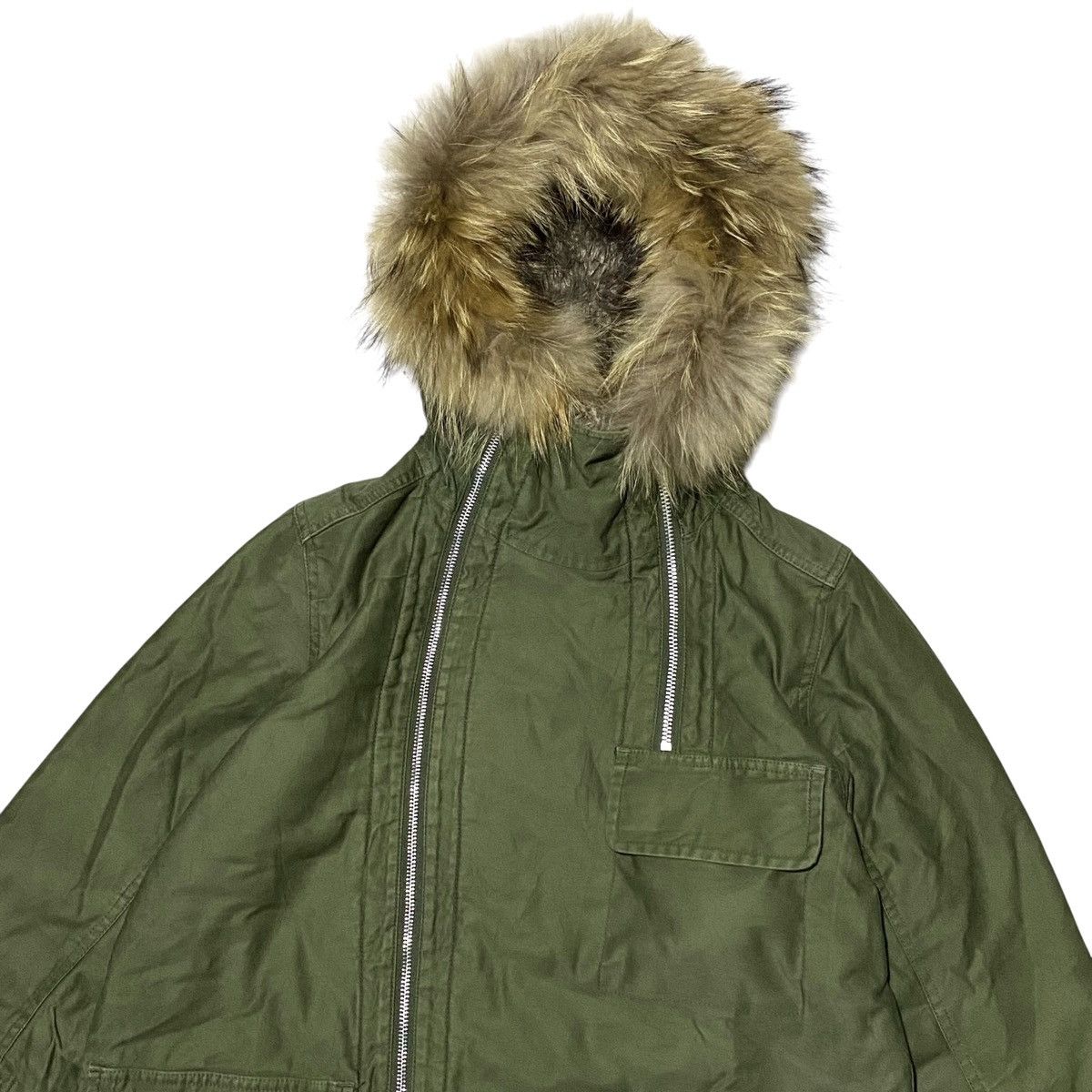 Zucca 🔥RARE🔥 Zucca 00s asymetircal fur lined jacket Size US L / EU 52-54 / 3 - 3 Thumbnail